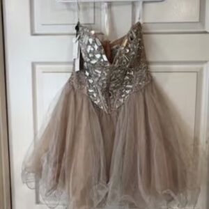 Sherri Hill Beaded Strapless Dress